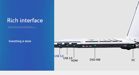 1PCS 15inch intel core i7 8gb ram 1000gb HDD full hd screen Windows 10 system with DVD ROM Notebook PC mini Laptop Computer