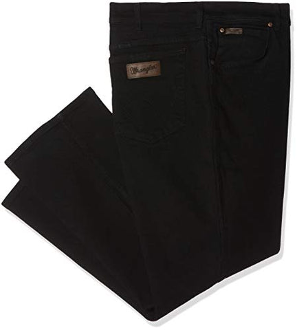 Wrangler Men's Texas Regular Black Overdye Jeans, Black (Black Overdye 004), W42/L32