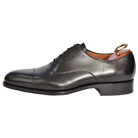 Newbury 353 - French Calf Handmade Goodyear Welted Shoes (9 UK) Black