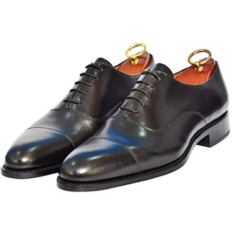 Newbury 353 - French Calf Handmade Goodyear Welted Shoes (9 UK) Black