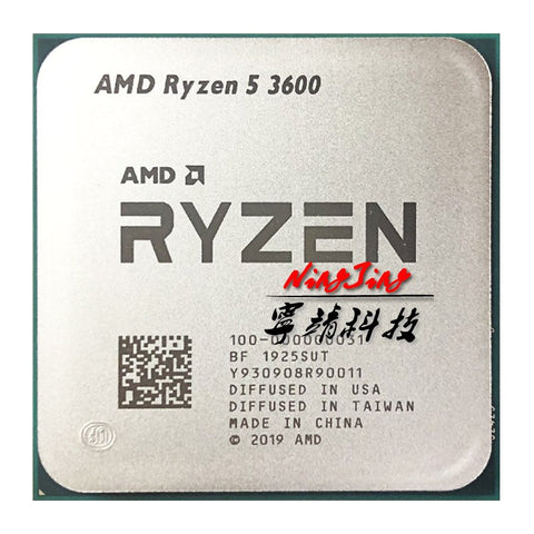 AMD Ryzen 5 3600 R5 3600 3,6 GHz Sechs-Core Zwölf-Gewinde CPU Prozessor 7NM 65W L3 = 32M 100-000000031 Buchse AM4 neue aber keine fan