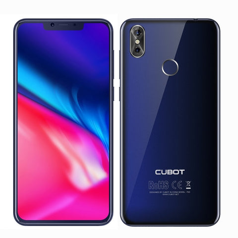 Cubot P20 Android 8.0 19:9 Notch Screen 4GB 64GB 6.18'' MT6750T Octa-Core Smartphone 4000mAh 2246*1080 20MP+2.0MP 4G Telephone