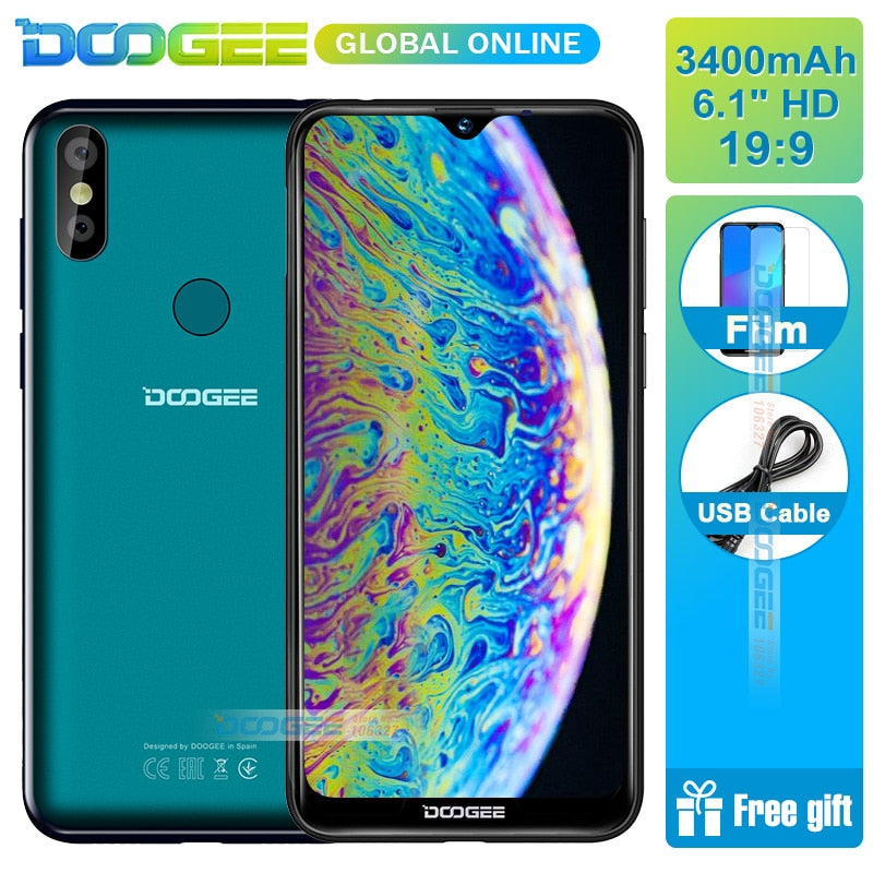 DOOGEE Y8 3GB RAM 16GB ROM Android 9.0 Smartphone 6.1