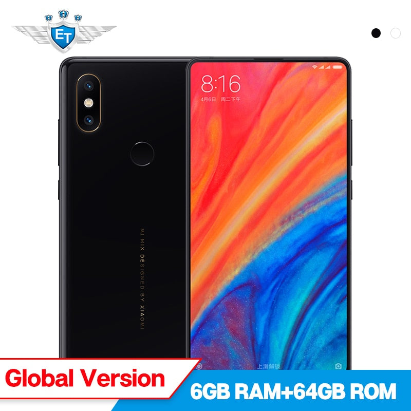 Global Version Xiaomi Mi Mix 2S Snapdragon 845 6GB 64GB 5.99'' Full Screen Smartphone NFC Dual Camera 7.5W Qi Wireless Charging