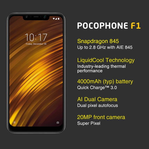 Global Version Xiaomi POCOPHONE F1 POCO F1 6GB 64GB Snapdragon 845 6.18