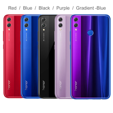 Huawei Honor 8X Global Rom MobilePhone 6.5 inch Screen 3750mAh Battery Dual Back 20MP Camera Multiple Language Smartphone