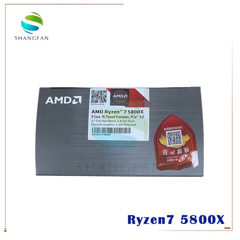 NEUE AMD Ryzen 7 5800X R7 5800X 3,8 GHz Acht-Core sechzehn-Gewinde 105W CPU Prozessor L3 = 32M 100-000000063 Buchse AM4 keine fan