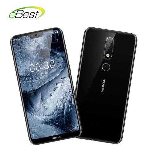 Nokia X6 Android Mobile Phone 5.8 inch 18:9 FHD+ Snapdragon 636 Octa Core 3060mAh 16.0MP+5.0MP Camera Fingerprint ID Smartphone