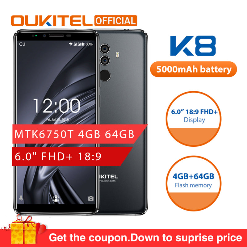 OUKITEL K8 Android 8.0 6.0