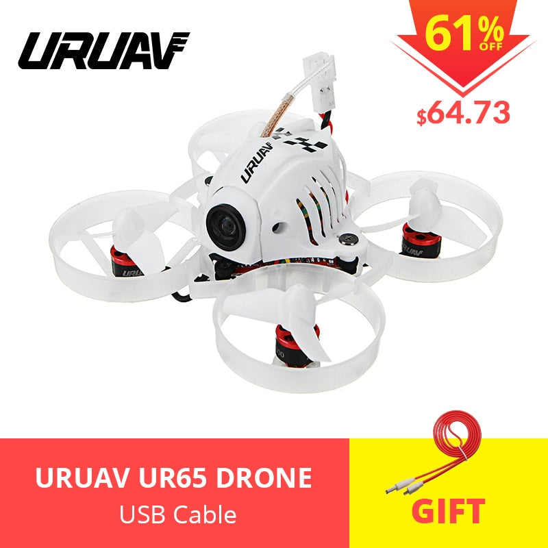 URUAV UR65 65mm FPV Racing Drone BNF Crazybee F3 Flight Controller OSD 5A Blheli_S ESC 5.8G 25mW VTX RC Quadcopter VS Tiny 6x 7x