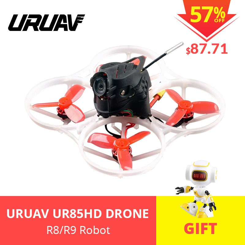 URUAV UR85 / UR85HD BUSHIDO 85mm Crazybee F4 PRO 2-3S Whoop FPV Racing Drone OSD 5.8G 25~200mW VTX