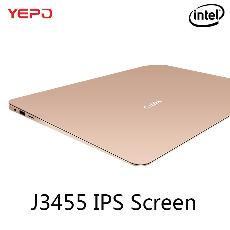 YEPO 737A Laptop 13.3 inch Ultrabook Gaming Laptops IPS Intel Celeron J3455 Notebook Computer With 6GB RAM 64GB 128GB 256GB SSD