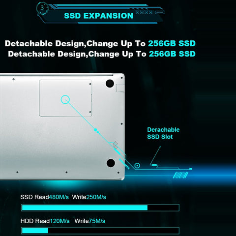 YEPO Notebook Computer 15.6 inch 8GB RAM DDR4 256GB/512GB SSD 1TB HDD intel J3455 Quad Core Laptops With FHD Display Ultrabook