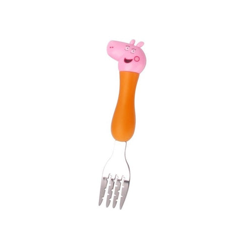 Peppa Pig toy Tableware Spoon Cross Fork Soup Spoon Set Dining Lunch George Action Figures Anime Figures Toys for Children Gift