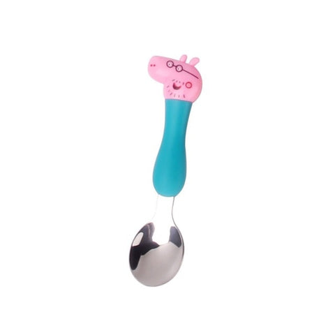 Peppa Pig toy Tableware Spoon Cross Fork Soup Spoon Set Dining Lunch George Action Figures Anime Figures Toys for Children Gift