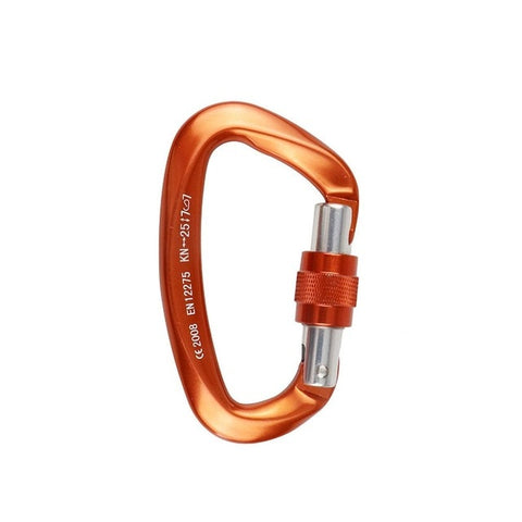 25KN Professional Climbing Carabiner D Shape Climbing Buckle Lock Security Safety Lock Outdoor Climbing Equipment Accessories