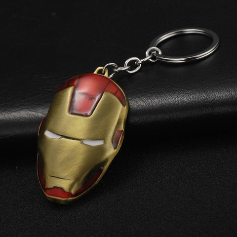 2019 Marvel The Avengers Keychain Thor's Hammer Thanos Gauntlet Captain America Shield Hulk Batman Mask Key Ring Wholesale