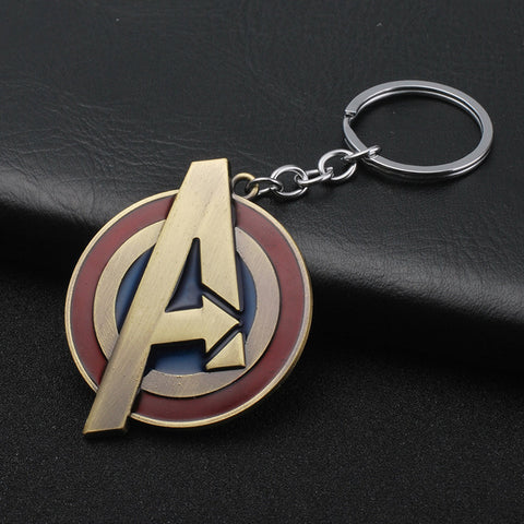 2019 Marvel The Avengers Keychain Thor's Hammer Thanos Gauntlet Captain America Shield Hulk Batman Mask Key Ring Wholesale