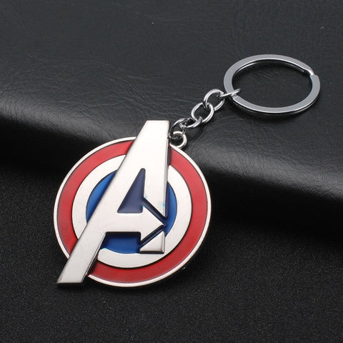 2019 Marvel The Avengers Keychain Thor's Hammer Thanos Gauntlet Captain America Shield Hulk Batman Mask Key Ring Wholesale