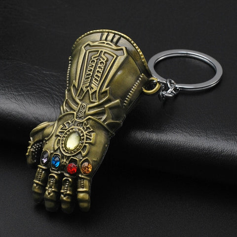 2019 Marvel The Avengers Keychain Thor's Hammer Thanos Gauntlet Captain America Shield Hulk Batman Mask Key Ring Wholesale