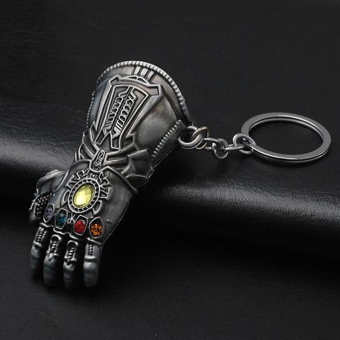 2019 Marvel The Avengers Keychain Thor's Hammer Thanos Gauntlet Captain America Shield Hulk Batman Mask Key Ring Wholesale