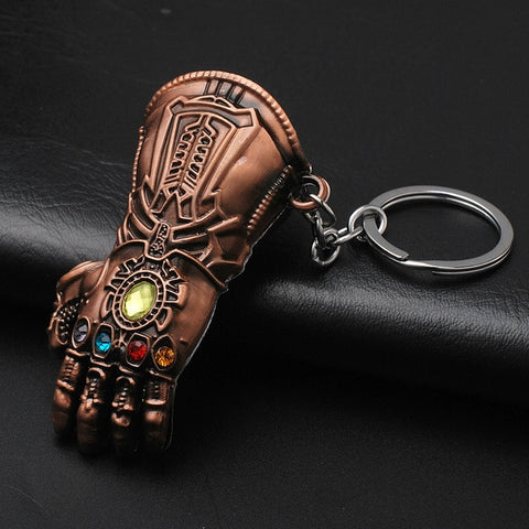 2019 Marvel The Avengers Keychain Thor's Hammer Thanos Gauntlet Captain America Shield Hulk Batman Mask Key Ring Wholesale