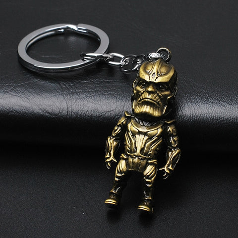 2019 Marvel The Avengers Keychain Thor's Hammer Thanos Gauntlet Captain America Shield Hulk Batman Mask Key Ring Wholesale