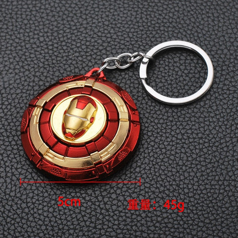 2019 Marvel The Avengers Keychain Thor's Hammer Thanos Gauntlet Captain America Shield Hulk Batman Mask Key Ring Wholesale