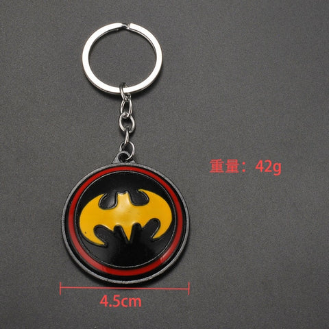 2019 Marvel The Avengers Keychain Thor's Hammer Thanos Gauntlet Captain America Shield Hulk Batman Mask Key Ring Wholesale