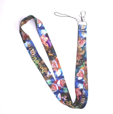 #03 1 pcs cartoon  mickey minnie princess stitch Donald Duck Daisy Lanyard Key Lanyard Cosplay Badge ID Cards Holders Neck