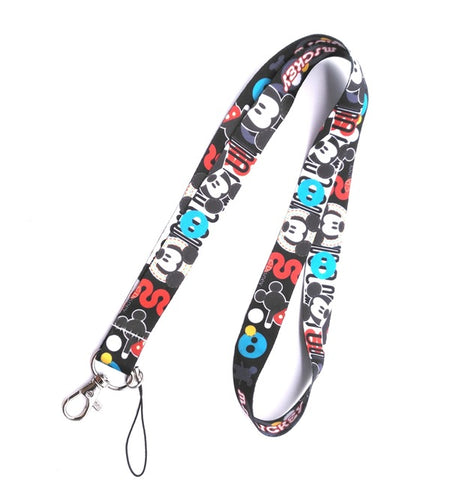 #03 1 pcs cartoon  mickey minnie princess stitch Donald Duck Daisy Lanyard Key Lanyard Cosplay Badge ID Cards Holders Neck