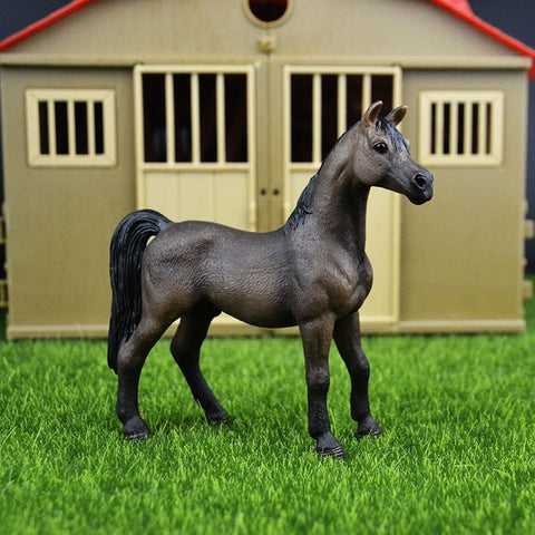 44 types farm Animals Appaloosa Harvard Hannover Clydesdale Quarter arabian Horse collection farm stable figure Model kids toy