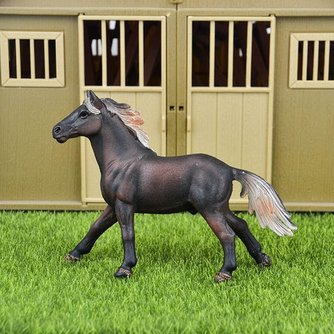 44 types farm Animals Appaloosa Harvard Hannover Clydesdale Quarter arabian Horse collection farm stable figure Model kids toy