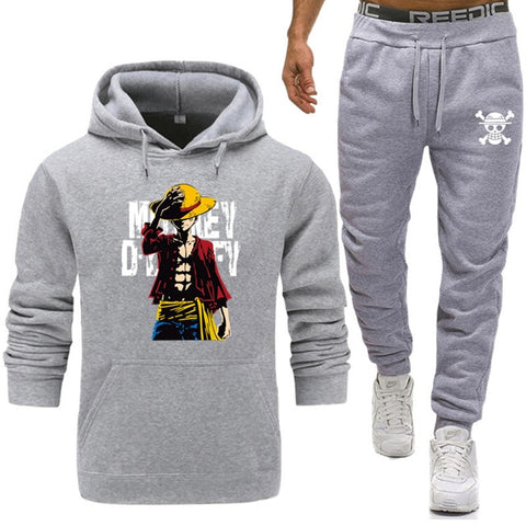 One Piece Men Two Pieces Set New Fashion Hooded Sweatshirts Sportswear Men Tracksuit Hoodie Autumn Men Clothes Hoodies+Pants Set