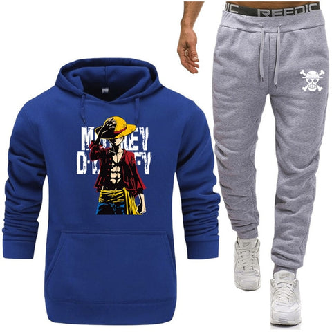 One Piece Men Two Pieces Set New Fashion Hooded Sweatshirts Sportswear Men Tracksuit Hoodie Autumn Men Clothes Hoodies+Pants Set