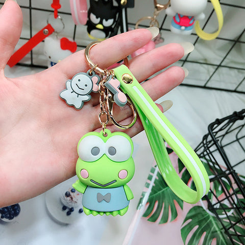 Cartoon Cute Little Yellow Duck Keychain Hello Kitty Keychain Lady Girl Charm Bag Pendant Keychain Car New Key Ring Jewelry Gift