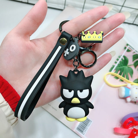 Cartoon Cute Little Yellow Duck Keychain Hello Kitty Keychain Lady Girl Charm Bag Pendant Keychain Car New Key Ring Jewelry Gift