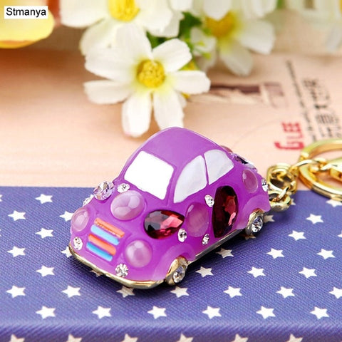 Hot sale Crystal Car Key Chain New metal Varied Key Holder Fashion Bag Charm Accessories Rhinestones Lovely Keychain K1724