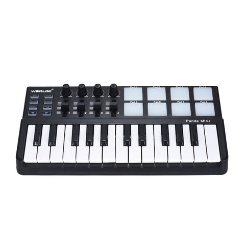 Panda MINI 25-Key Ultra-Portable USB MIDI Keyboard Controller 8 Colorful Backlit Trigger Pads