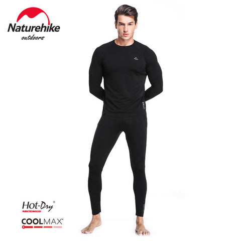 Naturehike Men Women Ultra Soft Winter Quick Dry Base Layering Set Microfiber Fleece Thermal Underwear Long Johns Set