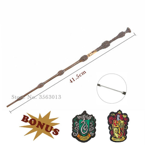 28 Kinds of Metal Core Potters Magic Wands Cosplay Ron Voldemort Hermione Magical Wand Harried Cloth Label as Bonus without Box