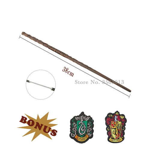 28 Kinds of Metal Core Potters Magic Wands Cosplay Ron Voldemort Hermione Magical Wand Harried Cloth Label as Bonus without Box