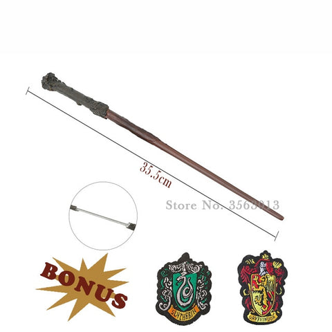 28 Kinds of Metal Core Potters Magic Wands Cosplay Ron Voldemort Hermione Magical Wand Harried Cloth Label as Bonus without Box