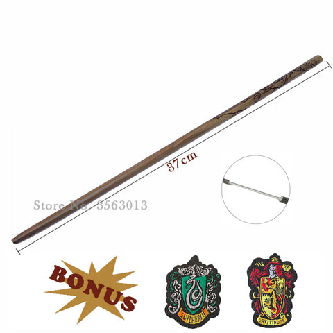 28 Kinds of Metal Core Potters Magic Wands Cosplay Ron Voldemort Hermione Magical Wand Harried Cloth Label as Bonus without Box