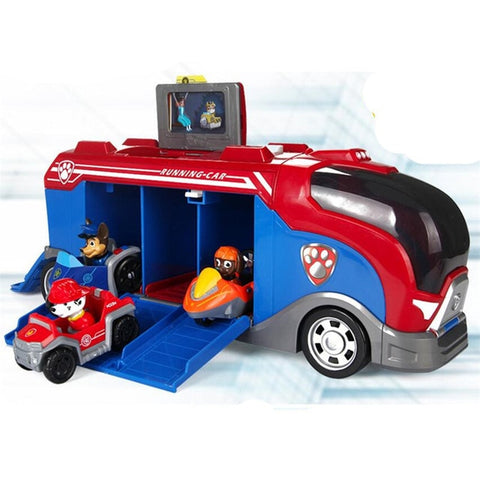 PAW PATROL Toys Sets Pull Back Car Patrulla Canina Puppy dog Rescue Team cars Lookout Tower with music for kids Christmas gifts