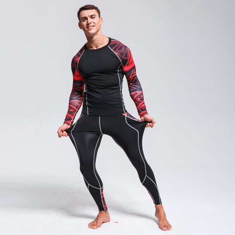 High Quality Men's Thermal Underwear Set    Gym Quick-drying Tights      Riding Clothes   New Warm Ski Underwear Sport suit  4XL