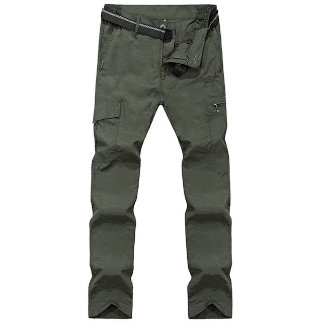 Multi Pocket Cargo Pants Men Work Breathable Quick Dry Army Men Pants Casual Summer Autumn Loose Military Tactical Trousers Male