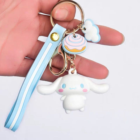 Sanrio Series My Melody Pudding Doll KT Cat Keychains Women Girls Charm Bags key chain Accessories Pendant Car New Key ring 2020