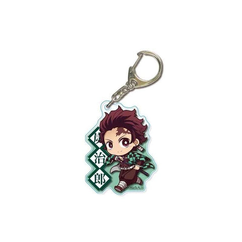 Anime Demon Slayer Kimetsu no Yaiba Two-sided Keychain Tanjirou Nezuko Zenitsu Inosuke Cosplay Acrylic Key Chain for Fans Gift