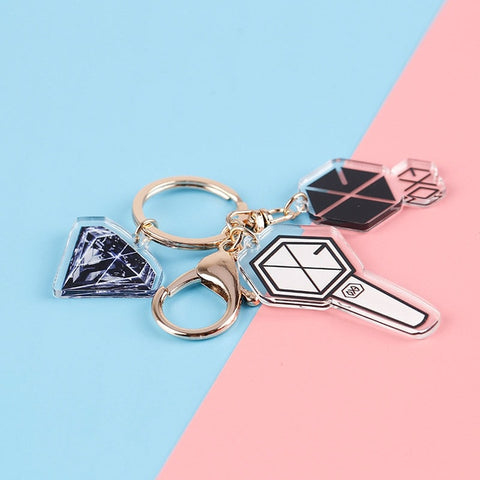 Kpop Korean Band Blackpink Exo Twice Acrylic Pendent Key Ring